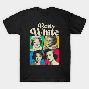 Betty White Comic White T-Shirt